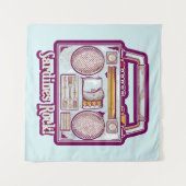 Sardines Rock Funny 80's Stereo Wandkleed (Voorkant (horizontaal))