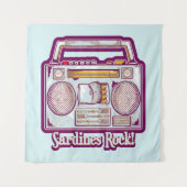 Sardines Rock Funny 80's Stereo Wandkleed (Voorkant)