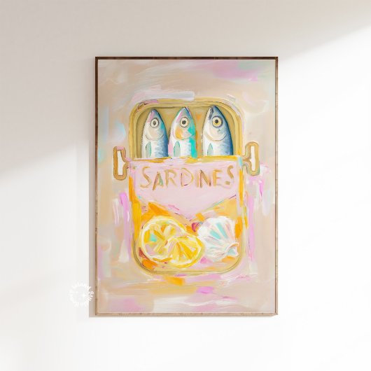 Sardines schilderij kunstdruk poster