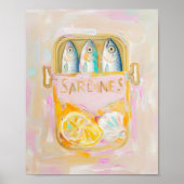 Sardines schilderij kunstdruk poster (Voorkant)