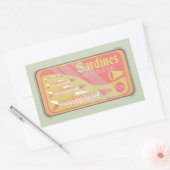 Sardines tin Retro poster stijl Rechthoekige Sticker (Envelop)
