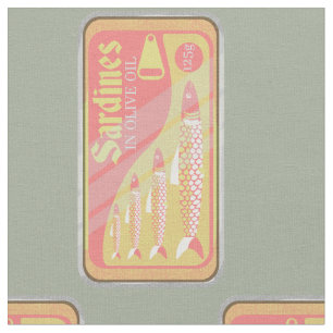 Sardines tin Retro poster stijl Stof