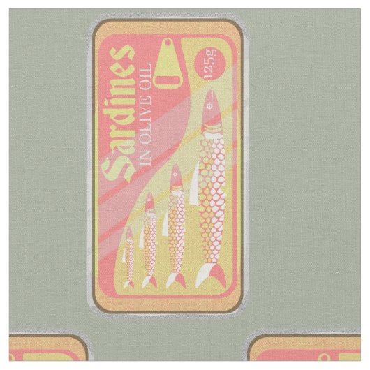 Sardines tin Retro poster stijl Stof (Close Up)