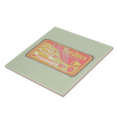 Sardines tin Retro poster stijl Tegeltje (Zijkant)