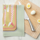 Sardines tin Retro poster stijl Theedoek (Quarter Fold)