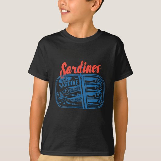 Sardines Tinned Fish Retro Graphic For Men Women T-shirt (Voorkant)