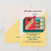 Sardines-uitnodiging Kaart (Voorkant / Achterkant)