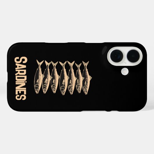 Sardines, visser Case-Mate iPhone case (Achterkant (horizontaal))