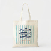 Sardines Visser Esthetische Strepen Tote Bag (Voorkant)