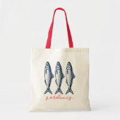 Sardines, visser markt Canvas tas (Voorkant)