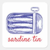 Sardinetine Vierkante Sticker (Voorkant)
