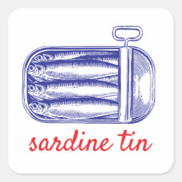 Sardinetine Vierkante Sticker