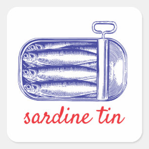 Sardinetine Vierkante Sticker