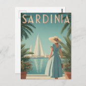 Sardinia 50s vintage briefkaart (Voorkant / Achterkant)