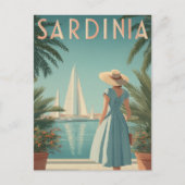 Sardinia 50s vintage briefkaart (Voorkant)