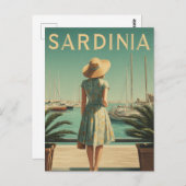 Sardinia 50s vintage travel briefkaart (Voorkant / Achterkant)
