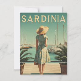 Sardinia 50s vintage travel briefkaart