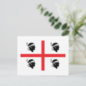 Sardinia Flag Briefkaart (Staand voorkant)