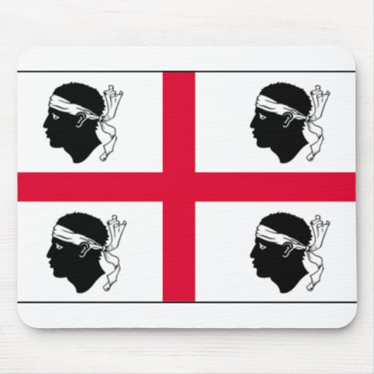 Sardinia Flag Mousepad Muismat (Voorkant)