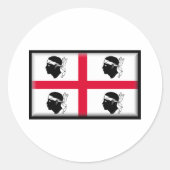Sardinia Flag Ronde Sticker (Voorkant)