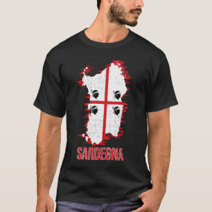 Sardinia Island Flag Italy Souvenir T-shirt