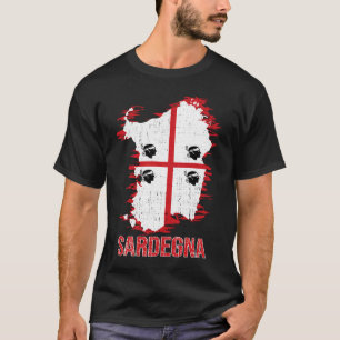 Sardinia Island Flag Italy Souvenir T-shirt