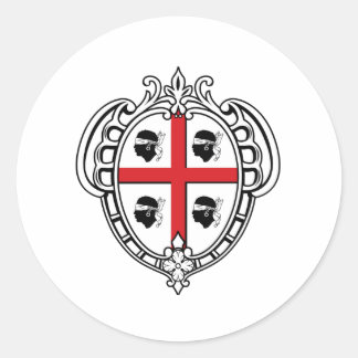 Sardinia (Italië) Coat of Arms Ronde Sticker