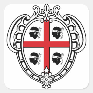 Sardinia (Italië) Coat of Arms Vierkante Sticker