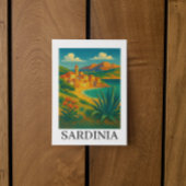 Sardinia Italy Vintage Travel Art Briefkaart