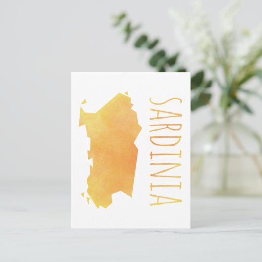 Sardinia Map Briefkaart (Staand voorkant)