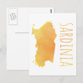 Sardinia Map Briefkaart (Voorkant / Achterkant)