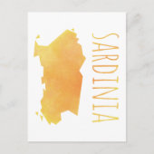Sardinia Map Briefkaart (Voorkant)