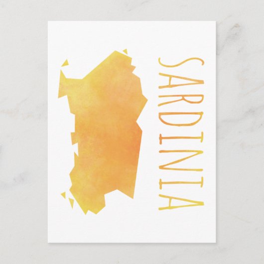 Sardinia Map Briefkaart (Voorkant)