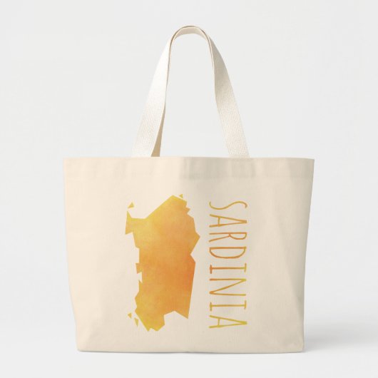 Sardinia Map Grote Tote Bag (Voorkant)