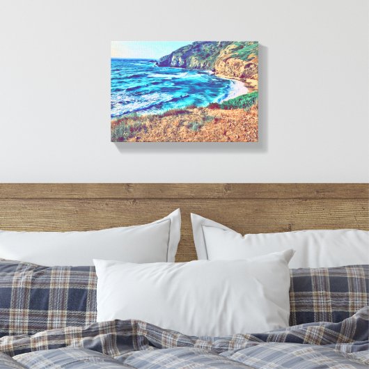 Sardinia strand Italië Canvas Afdruk (Insitu (Slaapkamer))