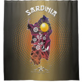 Sardinië Douchegordijn (Voorkant)