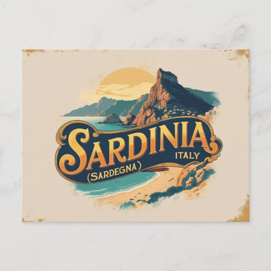 Sardinië Eiland Escapade Briefkaart (Voorkant)