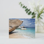 Sardinië Emerald Coast strand met rotsen Briefkaart (Staand voorkant)