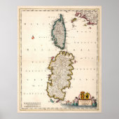  Sardinië en Corsica Map (1682) Poster (Voorkant)