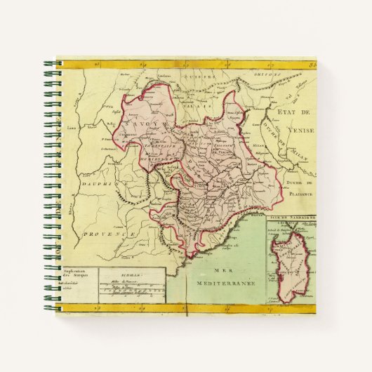 Sardinië, Frankrijk, Italië Notitieboek (Voorkant)