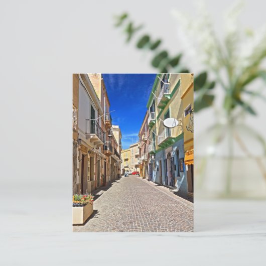 Sardinië - hoofdstraat in Carloforte Briefkaart (Staand voorkant)