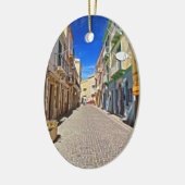 Sardinië - hoofdstraat in Carloforte Keramisch Ornament (Links)