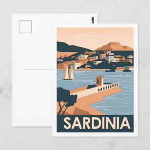 Sardinië Italië Beroemde reisplaats Briefkaart