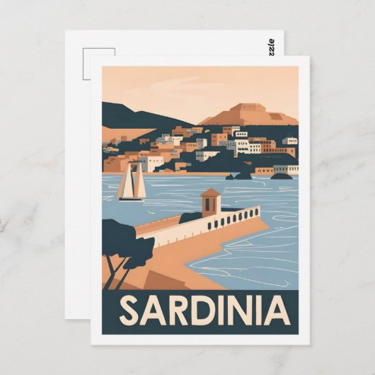 Sardinië Italië Beroemde reisplaats Briefkaart (Voorkant / Achterkant)