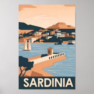 Sardinië Italië Beroemde reisplaats Poster