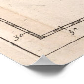  Sardinië Italië Map (1697) Poster (Hoek)