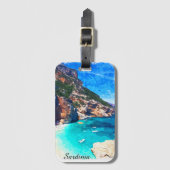Sardinië Italië Mediterraan landschap Bagagelabel (Voorkant (verticaal))