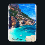 Sardinië Italië Mediterraan landschap Magneet<br><div class="desc">Bekijk deze magneet met het prachtige landschap van het italiaanse eiland Sardinië in het mediterrane Zee. Werkt geweldig als reissouvenir en cadeau-idee voor elke toerist.</div>