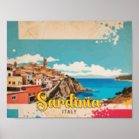 Sardinië Italië Pop Kunst Reizen Illustratie