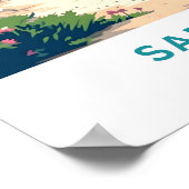 Sardinië Italië Reisprint Poster (Hoek)